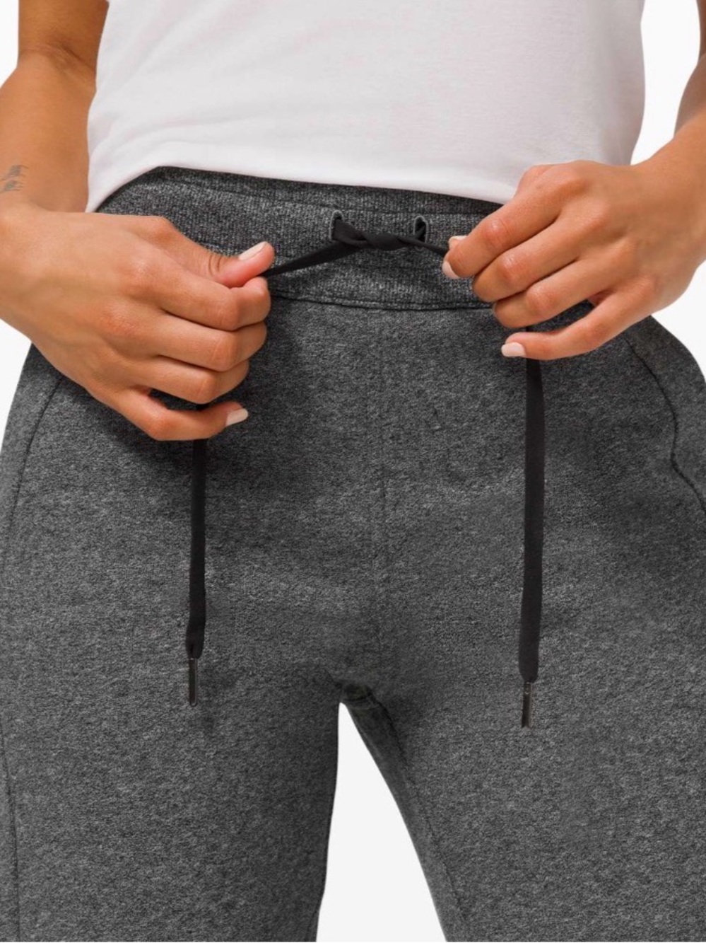 lululemon scuba joggers in heathered speckled black size 4 - Picture 2 of 8